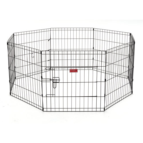 Lucky Dog Foldable Metal Exercise Pet Play Pen for Dogs, Chickens